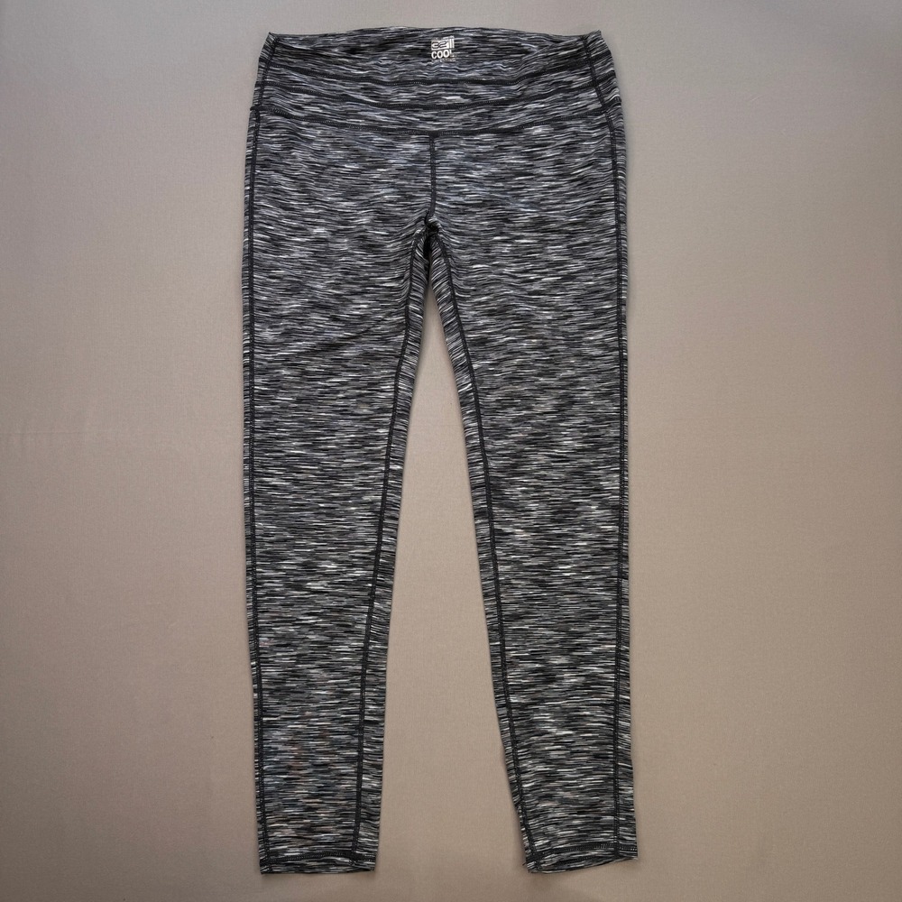 Weatherproof 32 Degrees Cool Leggings Large Black White Space Dye Activewear